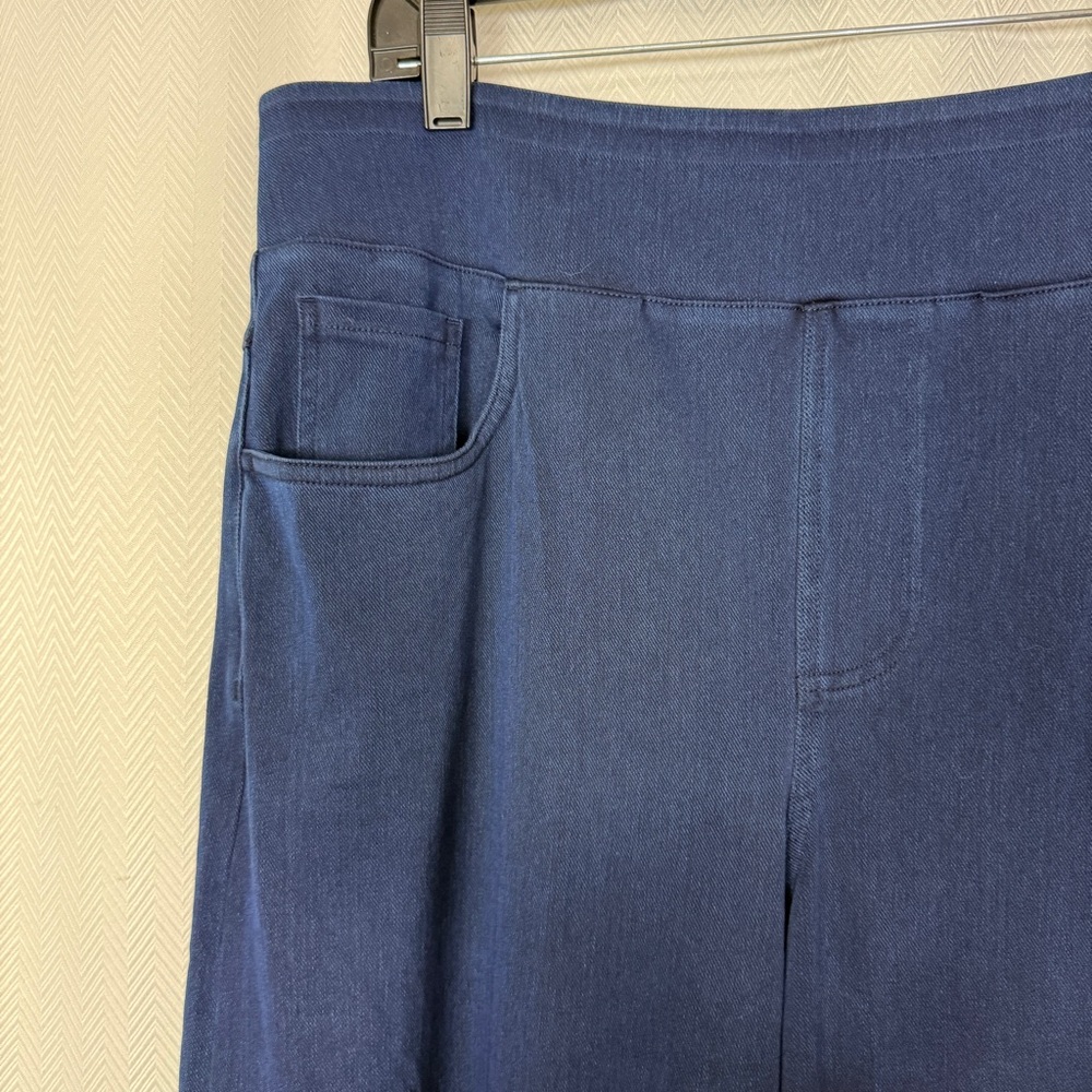 Ashlee Marie Boutique Wide-Leg Pull-On Denim-Look Trousers Size XL - Picture 4 of 6